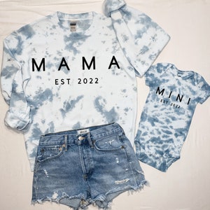 Hand-dyed Mama & Mini Matching Set, Mama mini sweatshirt, mommy and me outfits hospital, Mommy and me outfits baby girl