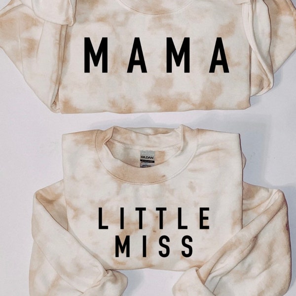 Hand-dyed Beach Sand Mama & Little Miss Matching Set | mommy and me outfits hospital, Mommy and me outfits baby girl, infant tie dye