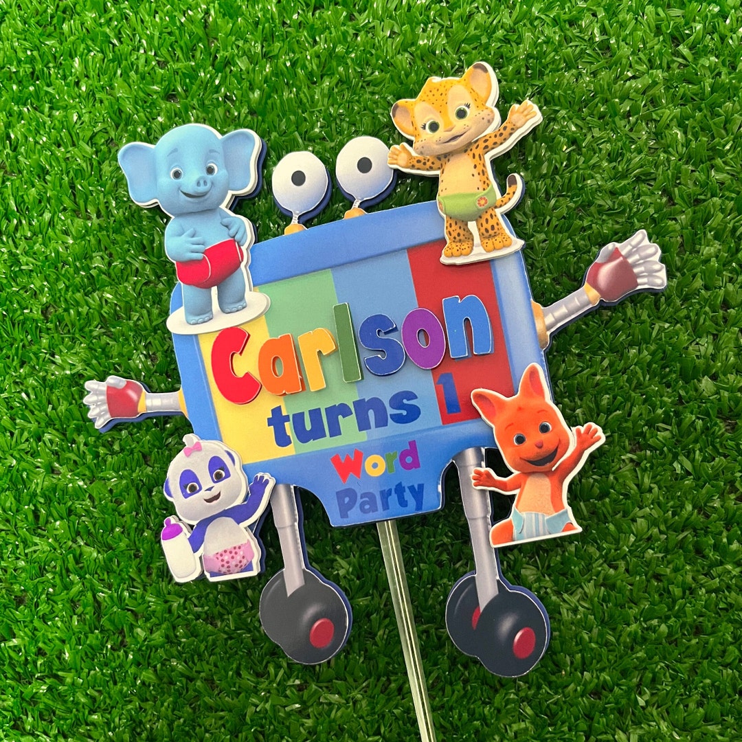 Word Party Cake Topper Word Party Topper Word Party Cake Etsy Canada