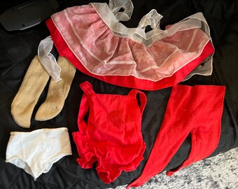 Chatty Cathy ORIGINAL Red suit complete with panties, socks, etc. 1961