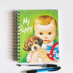My Puppy – up-cycled/recycled Little Golden Book – Diary/Journal/Notebook/Scrapbook/Art Journal