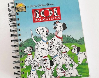 La carica dei 101 – Little Golden Book riciclato – Diario, Giornale, Quaderno, Art Journal