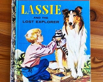 Lassie and the Lost Explorer, Little Golden Book, Vintage, Hardcover, 1960, Children&#39;s Story Book