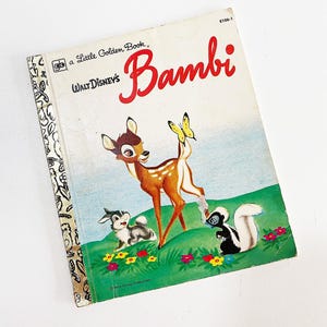 Walt Disney Bambi, kleines goldenes Buch, Vintage, Softcover, 1979, Märchenbuch für Kinder