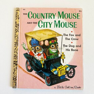 The Country Mouse and the City Mouse Little Golden Book, 1982 McDonald&#39;s Happy Meal Book, Hardcover, Children&#39;s Story Book