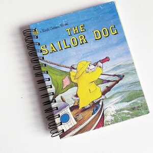 Sailor Dog – up-cycled/recycled Little Golden Book – Diary/Journal/Notebook/Scrapbook/Art Journal