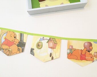 Winnie the Pooh and the Honey Tree, Up-cycled/recycled Little Golden Book Bunting, Children's Bedroom/Nursery Decor/Themed Party Bunting