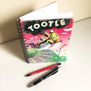 Tootle – up-cycled/recycled Little Golden Book – Diary/Journal/Notebook/Scrapbook/Art Journal