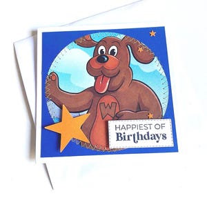 Carte d'anniversaire The Wiggles, Wags the dog, carte de voeux Little Golden Book, carte d'anniversaire surcyclée/recyclée