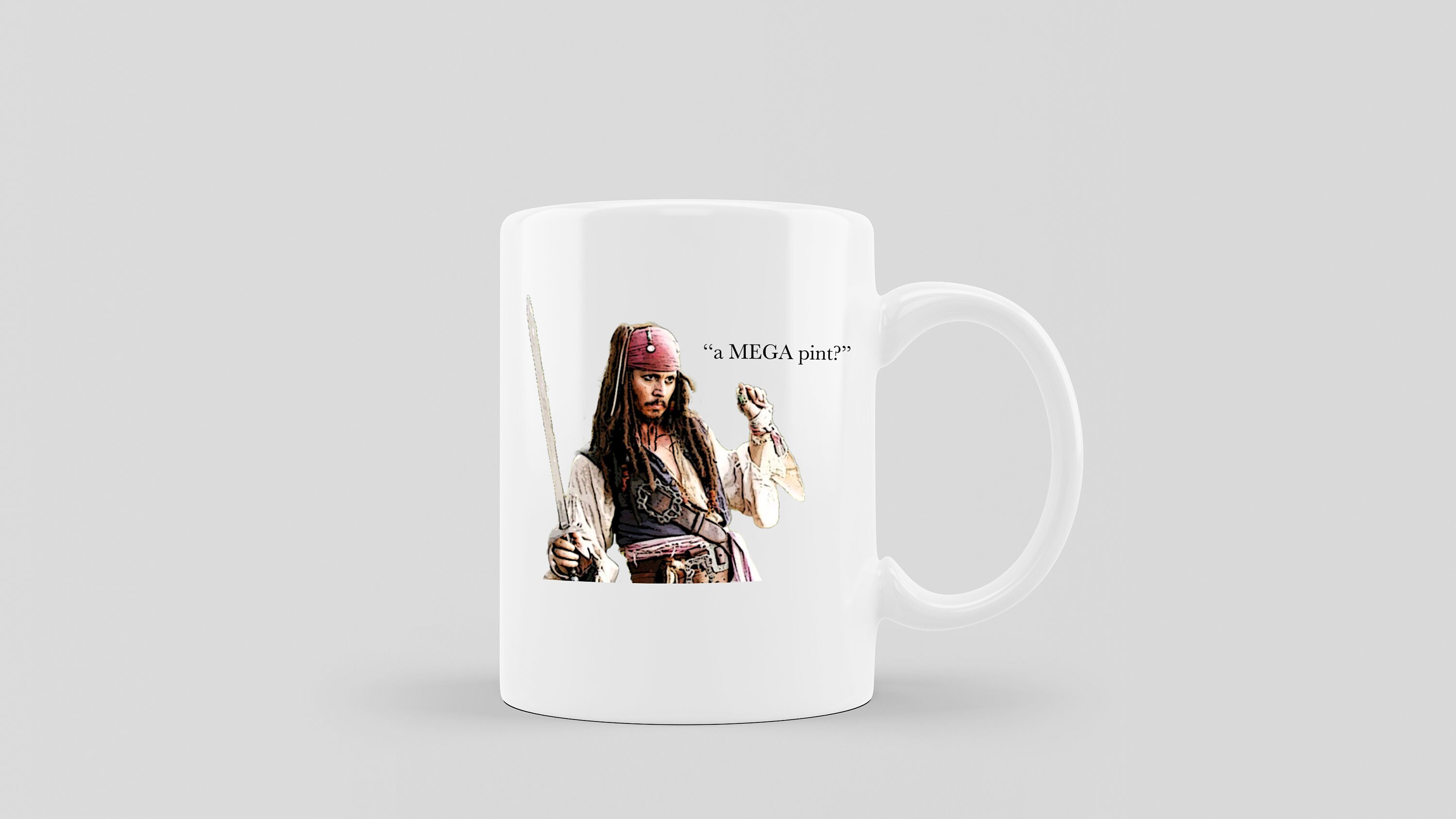 Jack Sparrow 'Mega Pint' Vinyl Decal – Pirates Of The Caribbean, Rum Wine Sticker