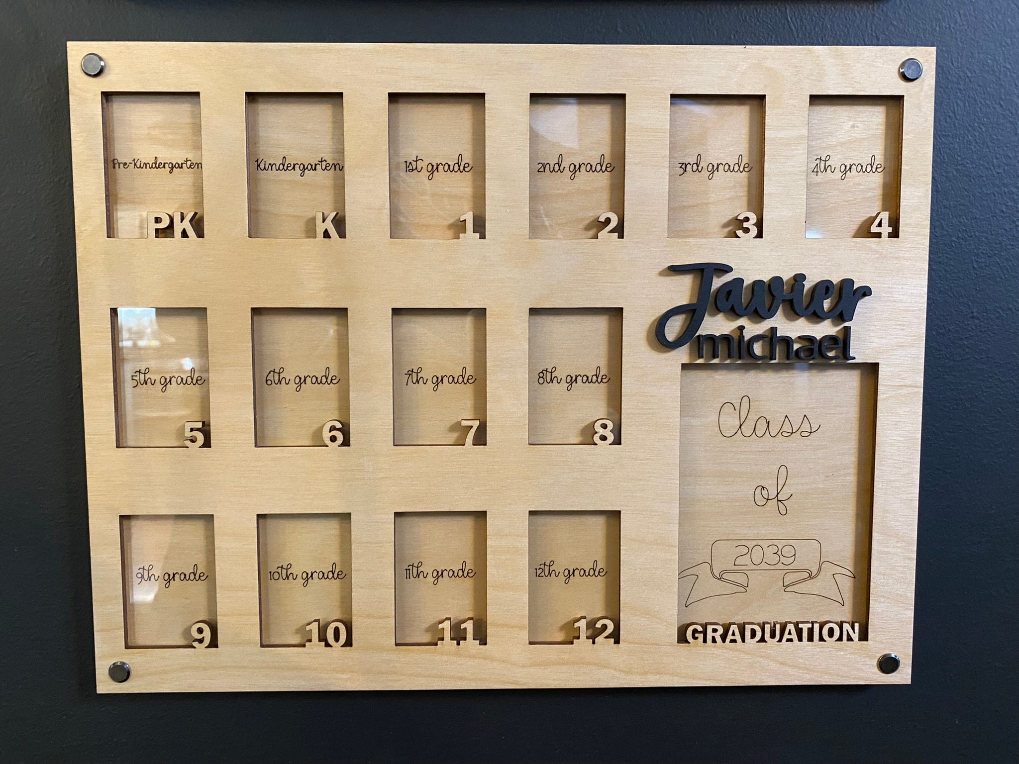 School Days Picture Frame Laser Cut Personalized Etsy