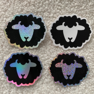 Black Sheep Laser Works Logo Sticker-Black Sheep Sticker