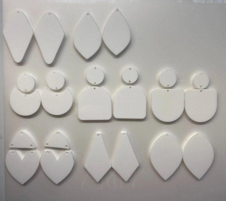 Sublimation Blank Earrings- Cast Acrylic 390degrees for 100 sec with Asub paper image 1