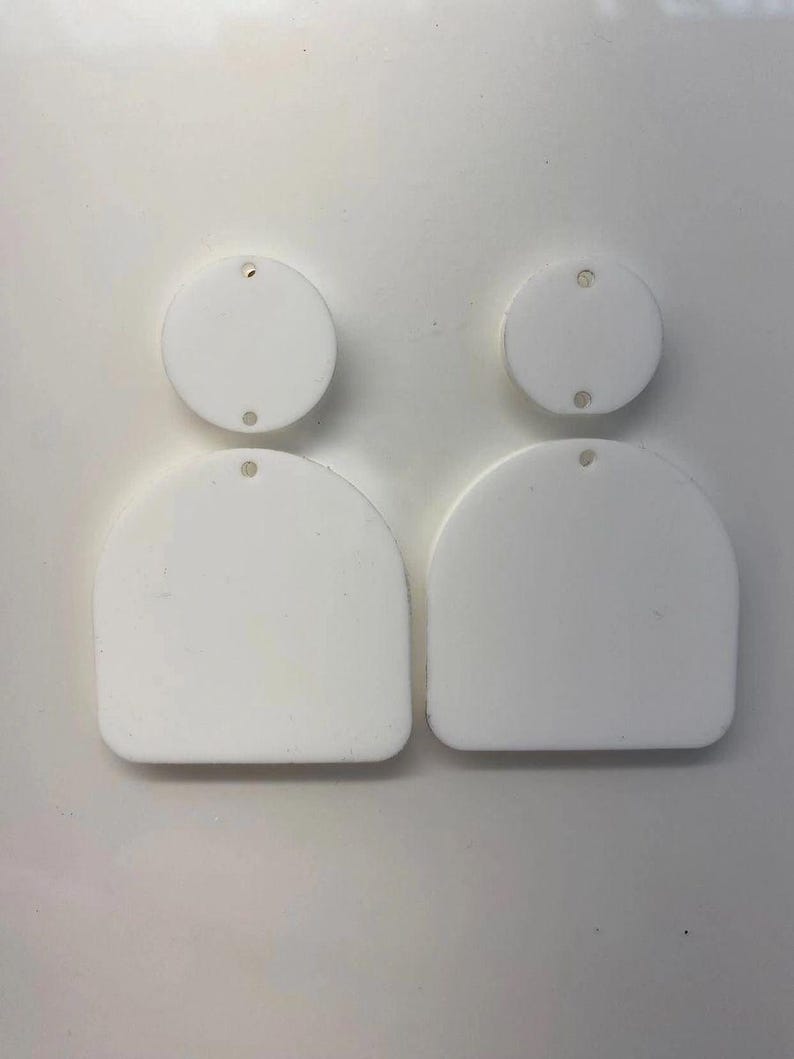 Sublimation Blank Earrings- Cast Acrylic 390degrees for 100 sec with Asub paper image 2