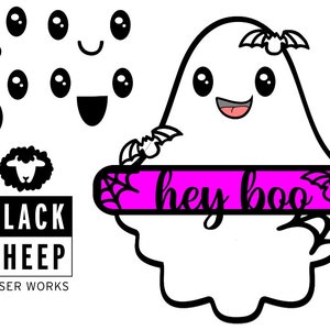 Cute Ghost Door Hanger/Decor Layered **SVG file ONLY**