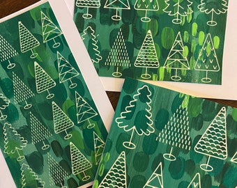 Holiday cards - pine trees