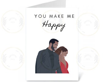 Insecure Issa and Lawerence happy ending card