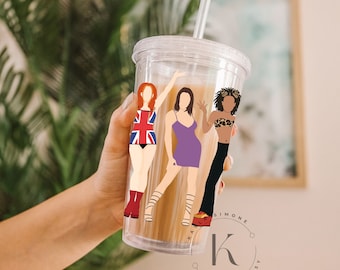Spice  Trendy Acrylic Tumbler 16 oz Tumbler with lid and straw