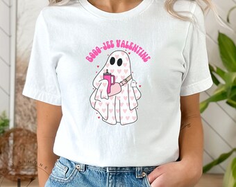 Boo-Jee Valentines day Shirt | Trendy ghost Valentines Day Crewneck | Boogie ghost T-shirt | Valentines Day Gift for Her