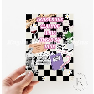Kindle Insert for Clear Case Kindle Skin Girly True Crime thriller Kindle Paperwhite Case Printable Kindle Cover Bookish Gift Kindle Decor