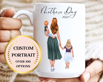 Mothers Day Gift Mug | Custom illustration Mug for mothers day