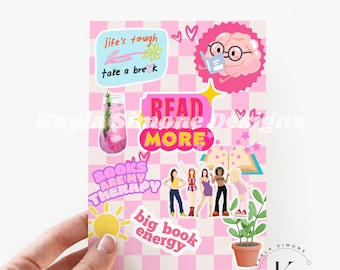 Kindle Insert for Clear Case Kindle Skin Pink Girly  Kindle Paperwhite Case Printable Kindle Cover Bookish Gift Kindle Decor Kindle Sticker
