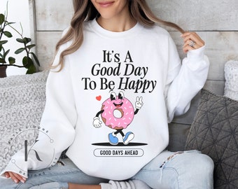 Happy Day Retro Graphic Crewneck Sweatshirt | Self Love Club