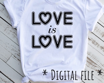 Liefde is Liefde, Regenboog, Pride Vlag, Pride Month SVG, LGBTQ Pride Cut bestand voor T-shirt of teken, Jpeg, PNG