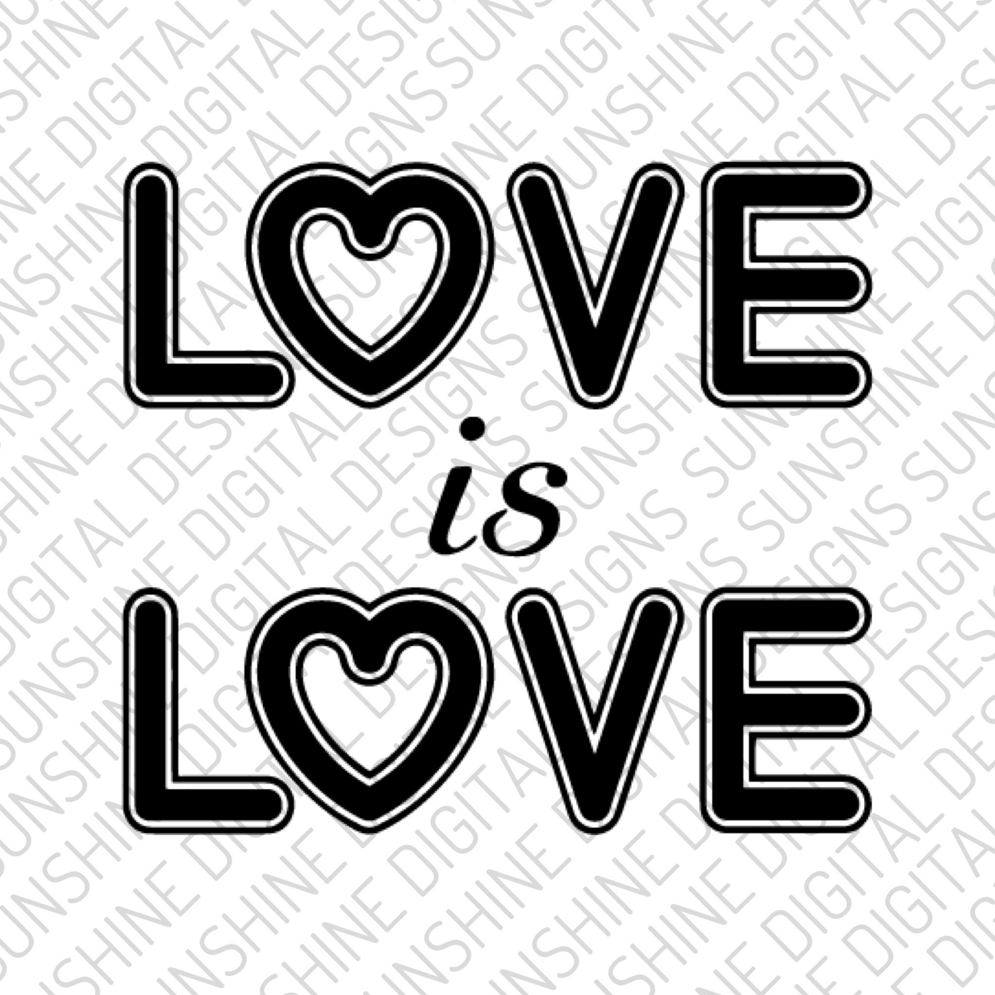 Love is Love Rainbow Pride Flag Pride Month SVG LGBTQ | Etsy