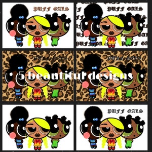 Power Puff Gals colorful poster print - print poster - digital art - 6 different designs - Cartoon altered power puff girls - Wall Decor
