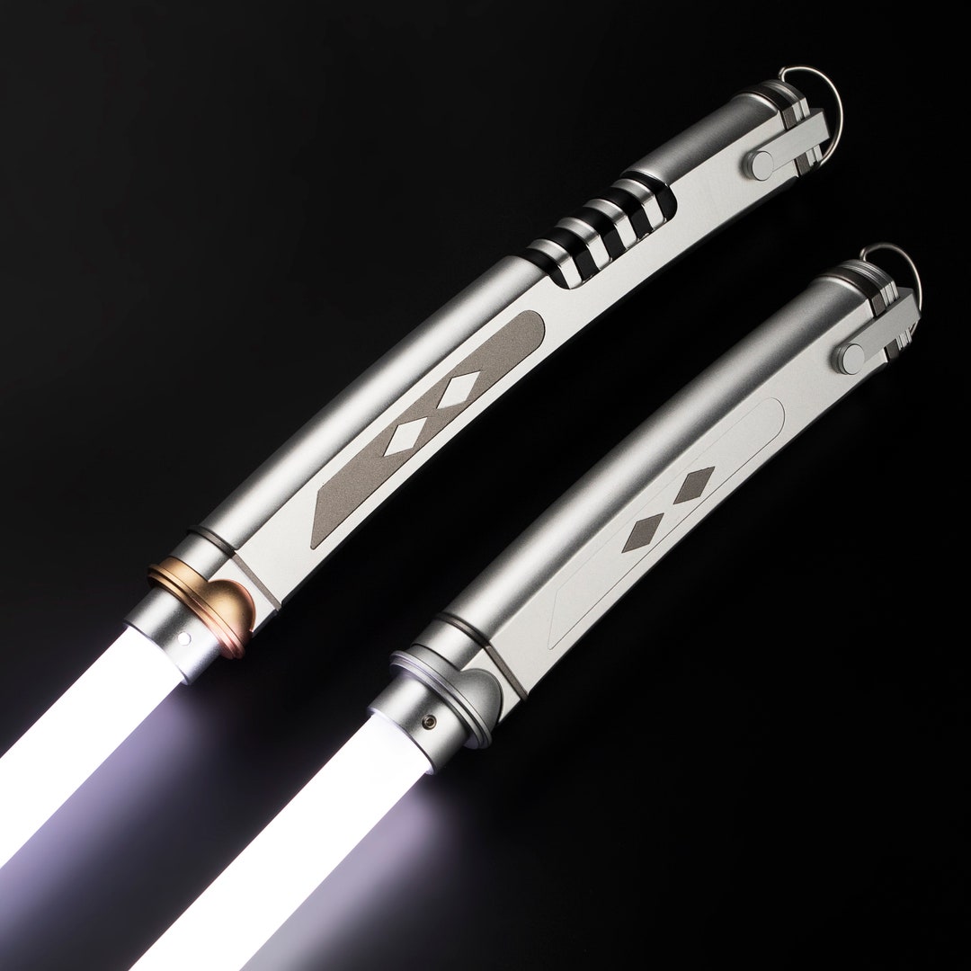 Star Wars Ahsoka Fulcrum Inspired White Lightsabers Empty/smooth Swing