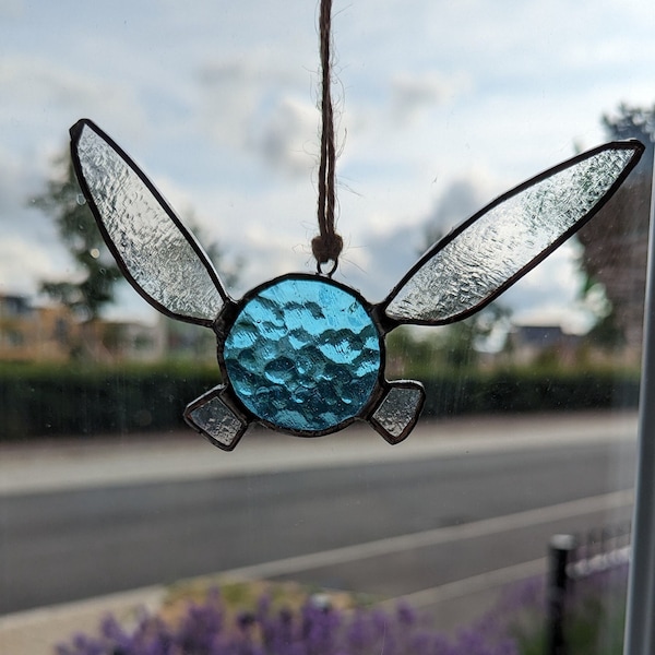 Handmade "Legend of Zelda Fairy" stained glass suncatcher