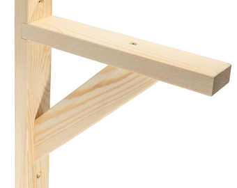 Single Heavy Duty Large Wooden Shelf Bracket Timber Shelf Bracket Shelf Support | Handcrafted Shelf Bracket | Various Sizes | 380x425mm