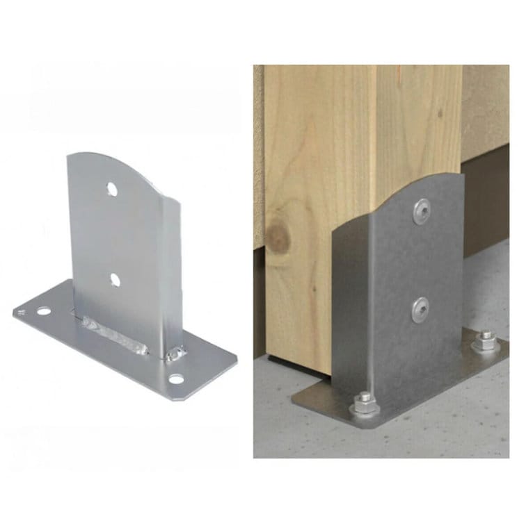 Support boulonné pour poteau de pergola galvanisé unilatéral | Pergola boulonnée | Base de pergola | Connecteur de pergola | Ancrage de pergola