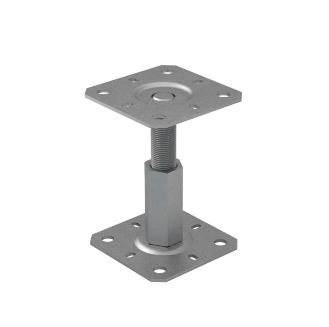 Galvanised Silver Height Adjustable Pergola Post Support Pergola ...