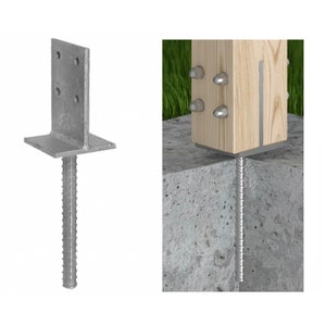High Quality Durable 4X4 Concrete Bolt Down Pergola Pole Galvanised Powder  Coated Black Anchor Metal Wooden Fence Post Base - China Post Base, Anchor  Bolt