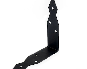 Black Decorative Right Angle Bracket L Shape Corner Repair Brace