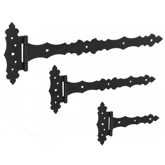 Heavy Duty Single Black Ornamental Decorative Gate Hinges Door Etsy