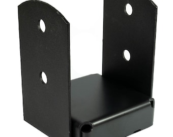 Black Down Post Pergola Post Support With A Spacer | Pergola Post Bracket | Post Ground Anchor | Fence Post Bracket