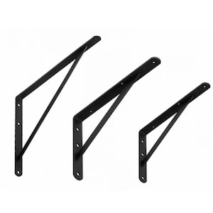Single Heavy Load Black Shelf Support