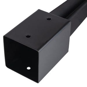 Heavy Duty Black Galvanised Pergola Post Spike – Fence Post Ground Anchor for Wooden Posts