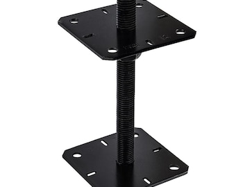 Heavy Duty Bolt Down Post Support Black Pergola Bracket Post Anchor Base Holder - Foto 9
