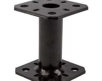 Heavy Duty Black Powder Coated Elevator Bolt Down Pergola Post Support | Pergola Base | Pergola Foot