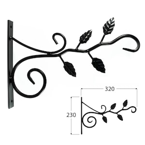 Leaves Iron Plant Hanger Wall Hook Bracket for Hanging Garden Plant Baskets