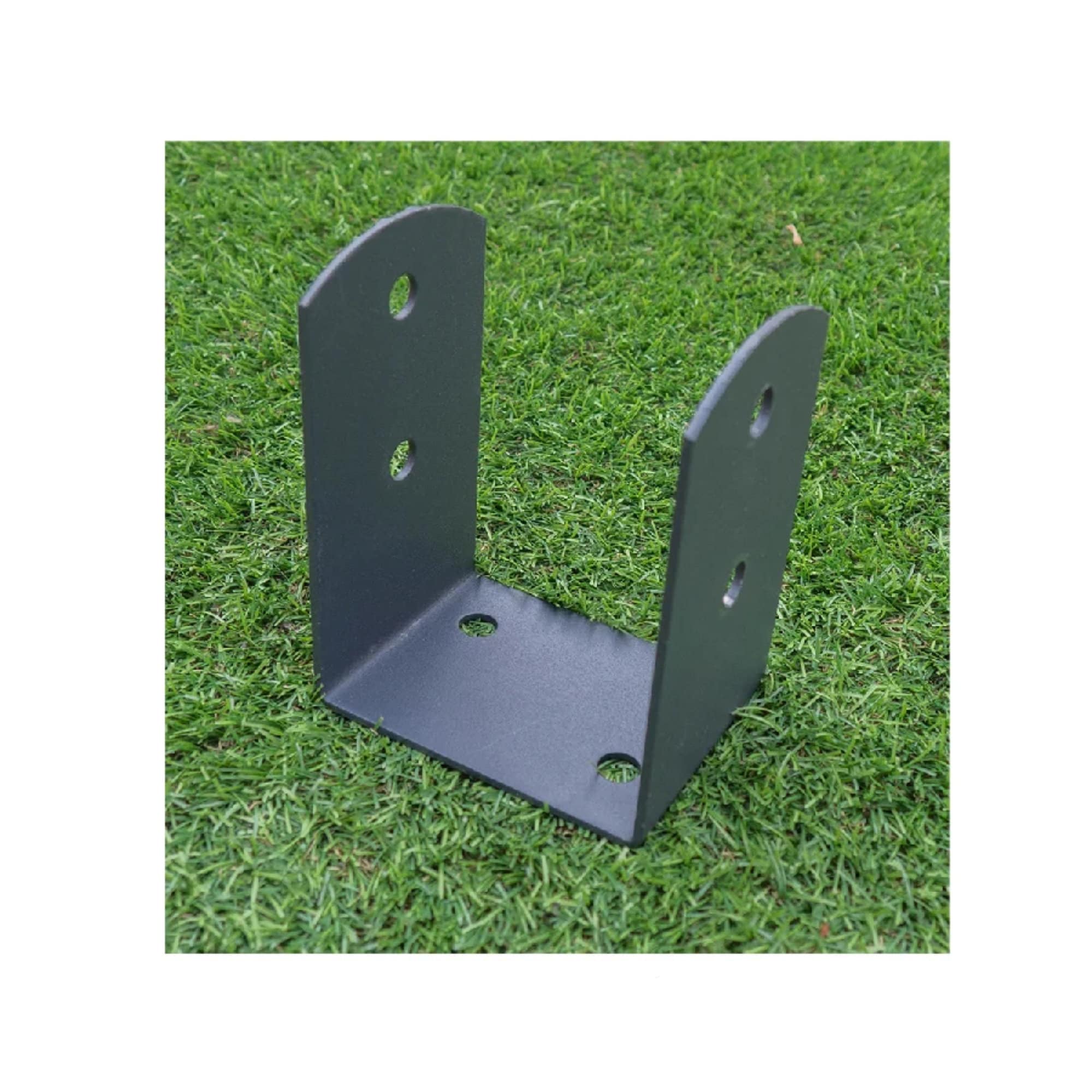 Anthracite Grey U Shape Bolt Down Pergola Post Support | Post Bracket ...