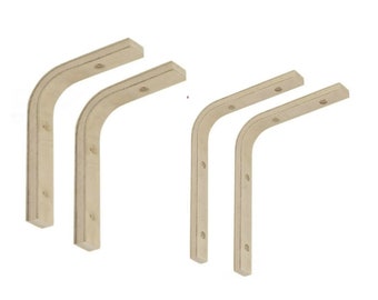 Single Wooden Plywood Beech Shelf Supports Bracket