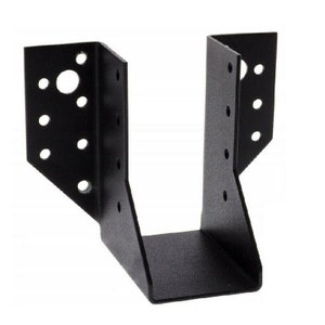 Heavy Duty Decorative Black Pergola Joist Hanger Face Fix 2mm Thick
