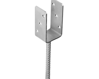 Galvanised Concrete In U Shape Pergola Post Support – 40mm Depth