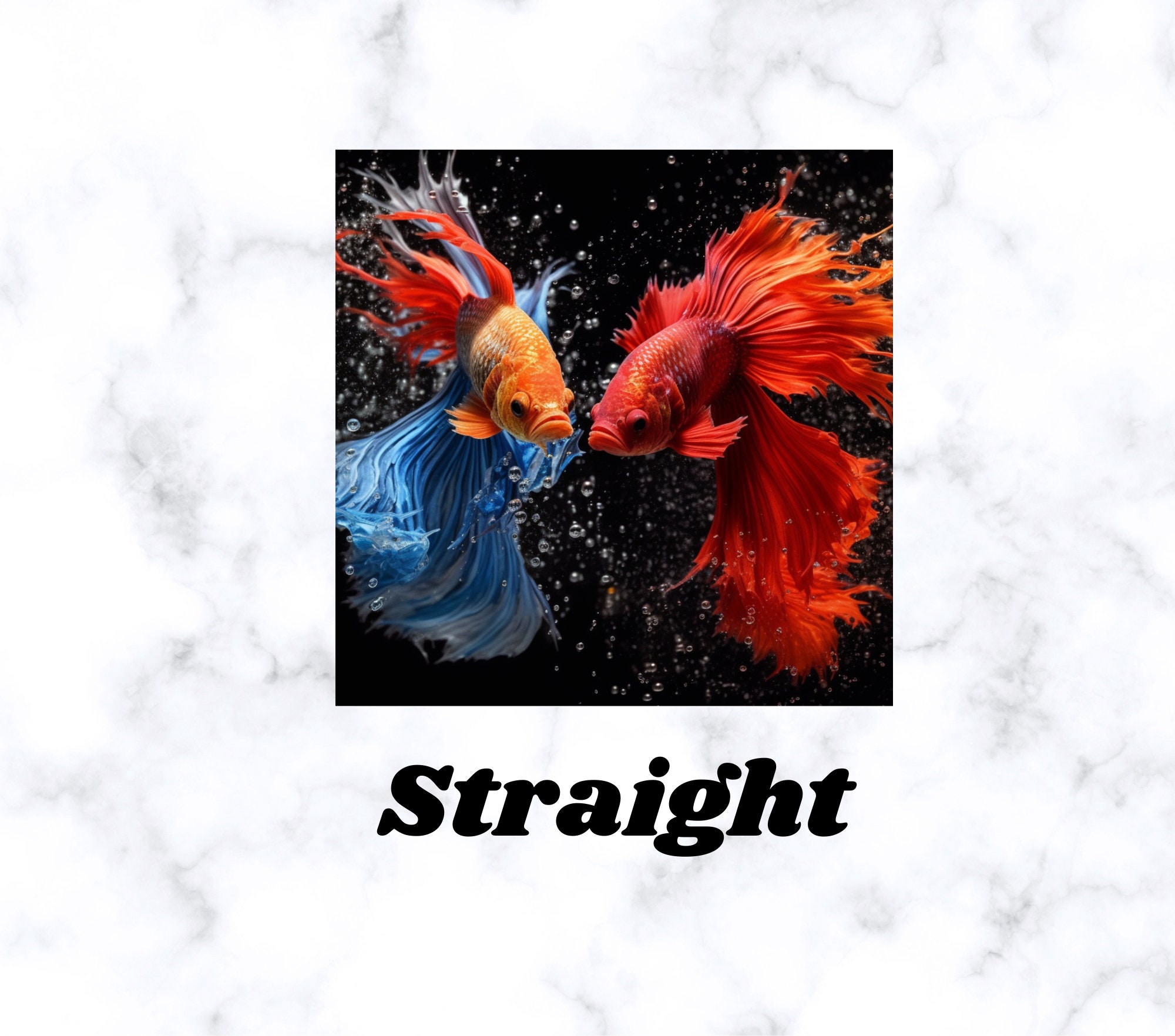 Siamese Fighting Fish Sublimation Design, Straight & Tapered Wrap ...