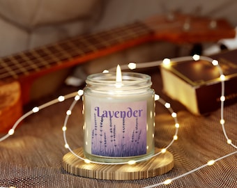 Candles, Relaxing Lavender Scent, Home Aromatherapy Decor, Gift for Her, Stress Relief, Self-care Essentials, Calming Fragrance, Spa Candle